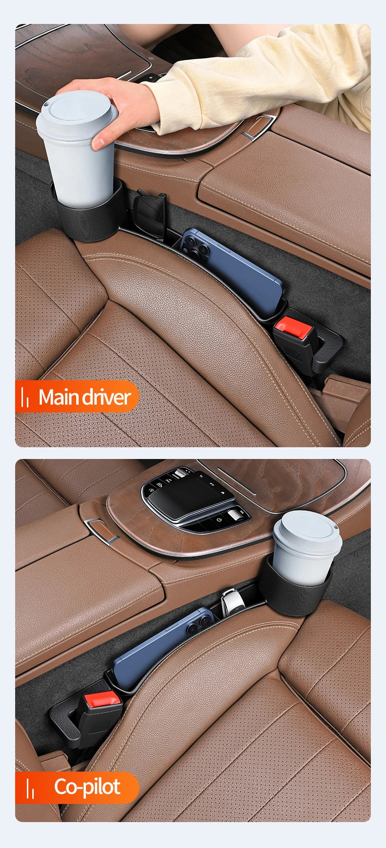 Universal Car Seat Gap Organizer and Cup Holder - 10