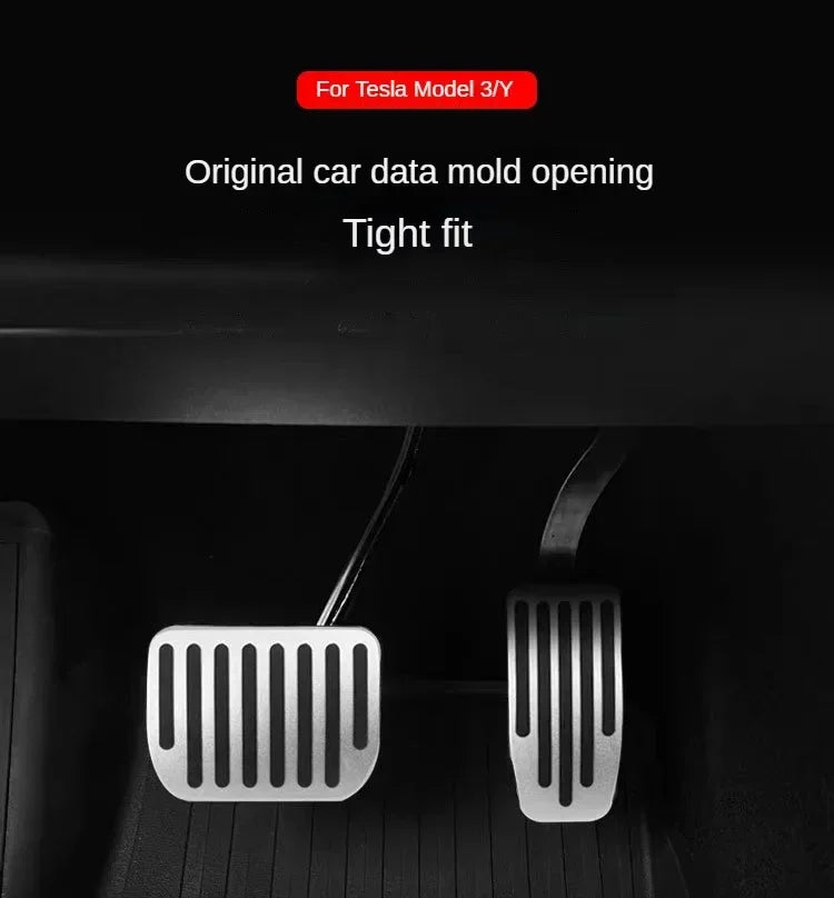 Aluminum Non-Slip Pedal Cover Set for Tesla Model 3 and Model Y
