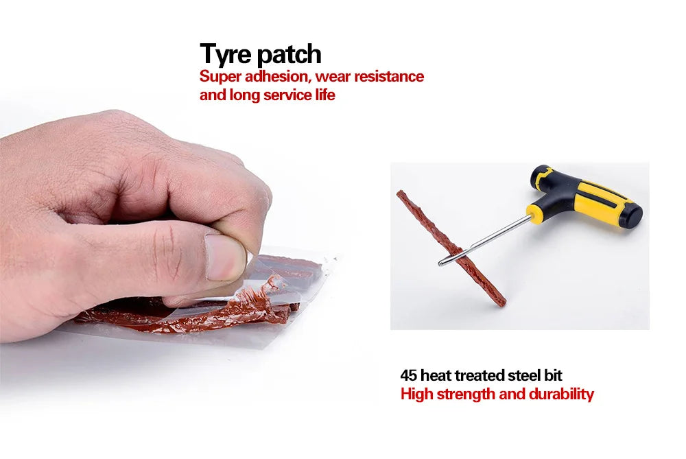 Emergency Tire Repair Tool Kit for Cars and Motorcycles - 10