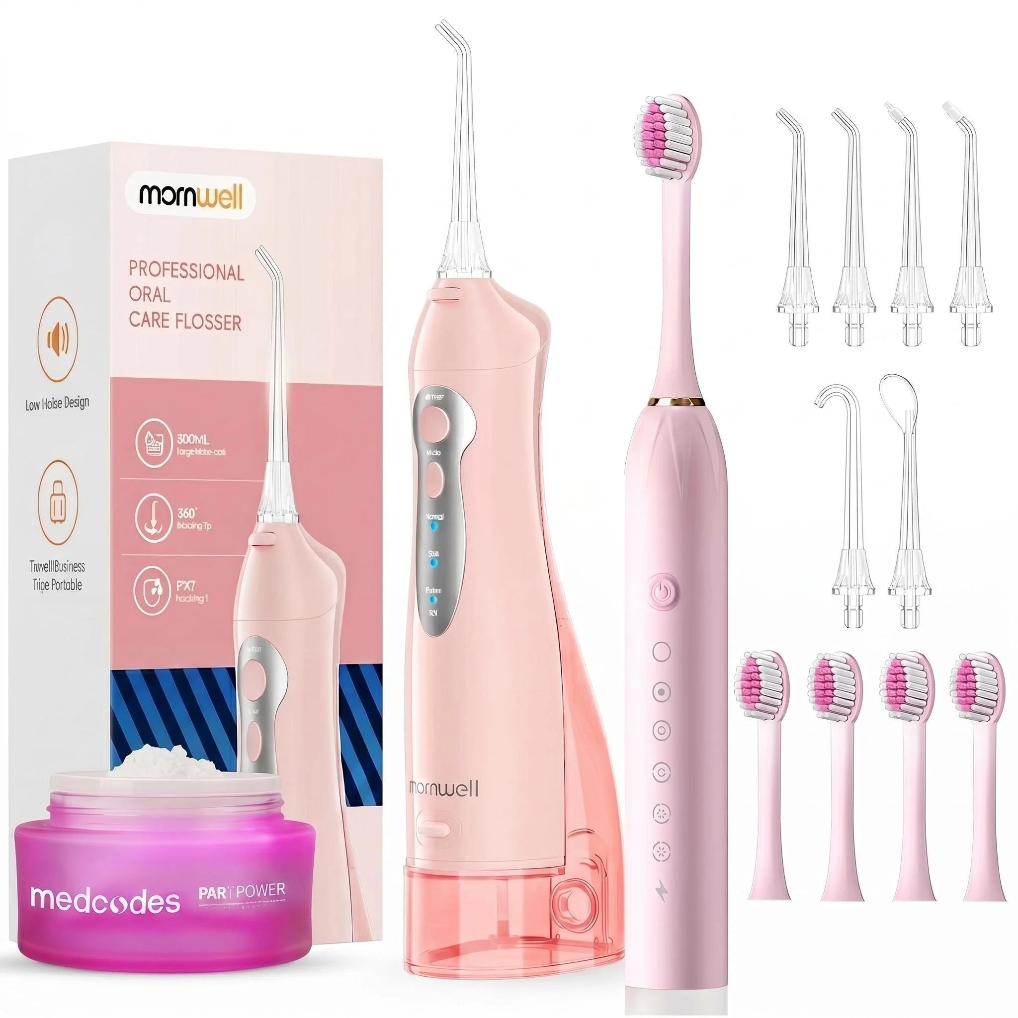 Portable Oral Irrigator and Electric Toothbrush 2-in-1 Combo Kit - 25
