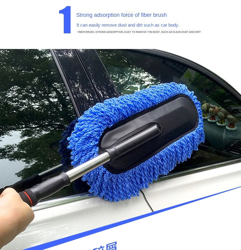 Adjustable Microfiber Car Wash Mop and Cleaning Duster Kit - 11