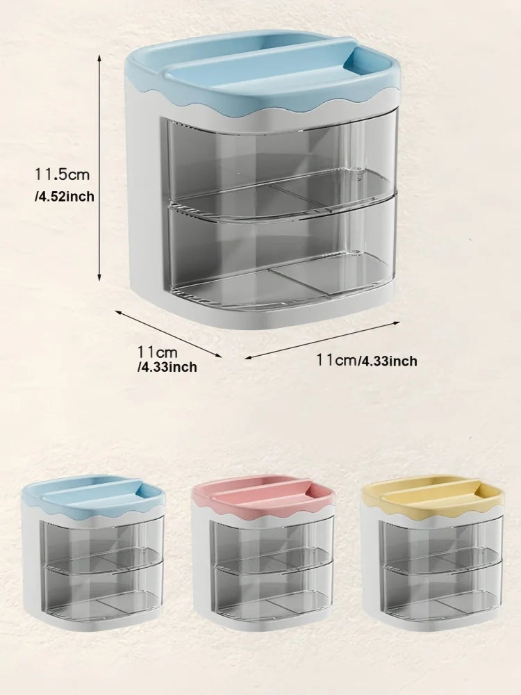 Multipurpose Desktop Organizer with Drawer for Stationery and Makeup - 6