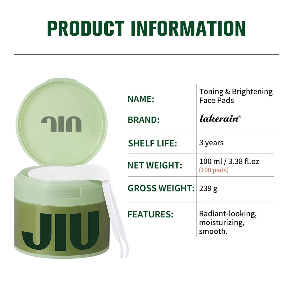 Brightening Nicotinamide Daily Facial Toner Pads