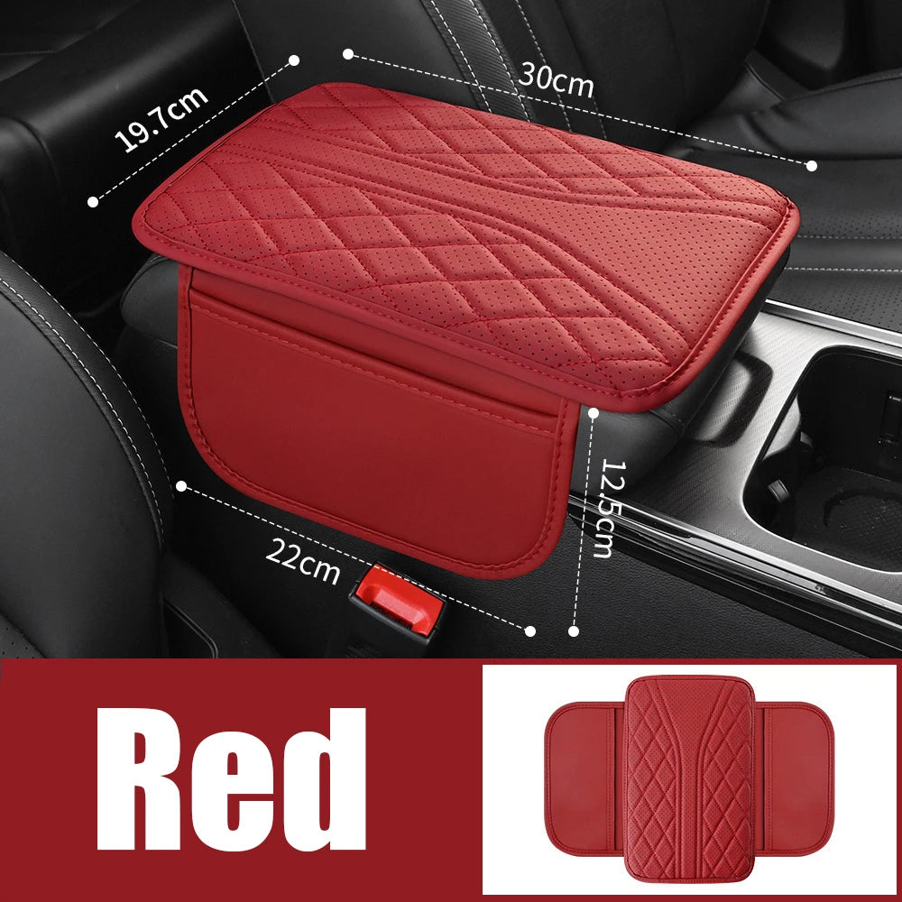 Leather Car Center Console Armrest Storage Pad