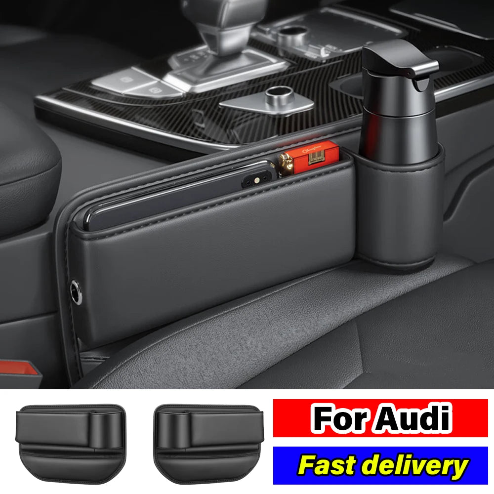 Leather Car Seat Gap Organizer and Storage Box - 1