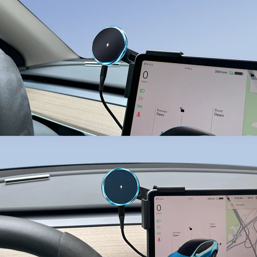 Magnetic Wireless Car Charger Mount for Tesla Screen - 43