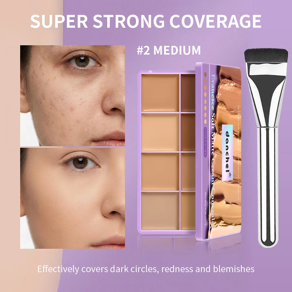8-Shade Cream Concealer and Contour Palette - 22