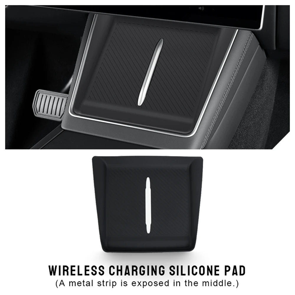 Wireless Charging Console Mat for 2026 Model Y Long Wheelbase - 14