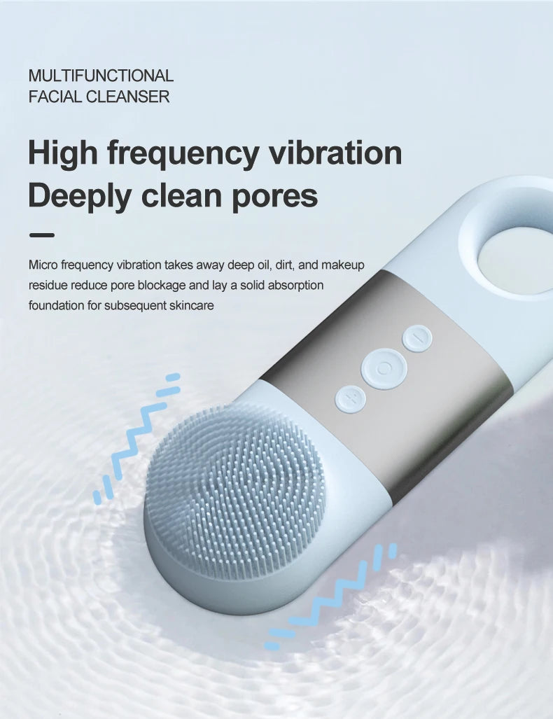 Heated and Cooling Sonic Facial Cleansing Brush