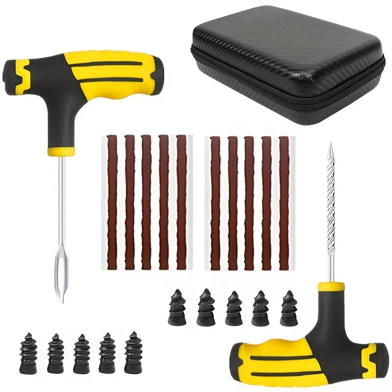 Emergency Car Tire Repair Kit for Quick Flat Fixes