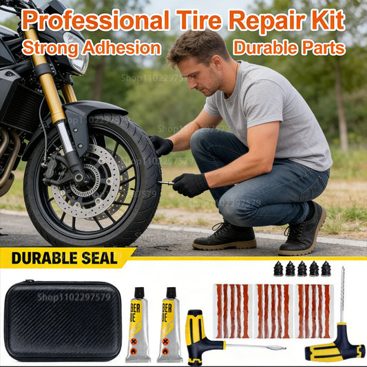 Emergency Tubeless Tire Repair Kit for Cars and Motorcycles