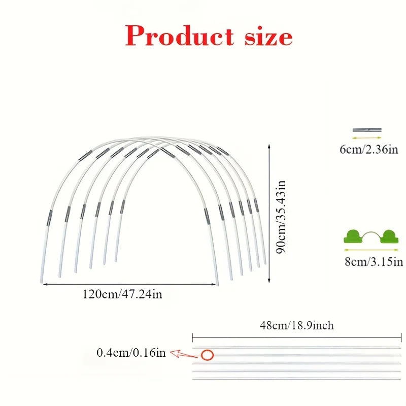 DIY Greenhouse Support Hoops Garden Plant Cover Frame Kit