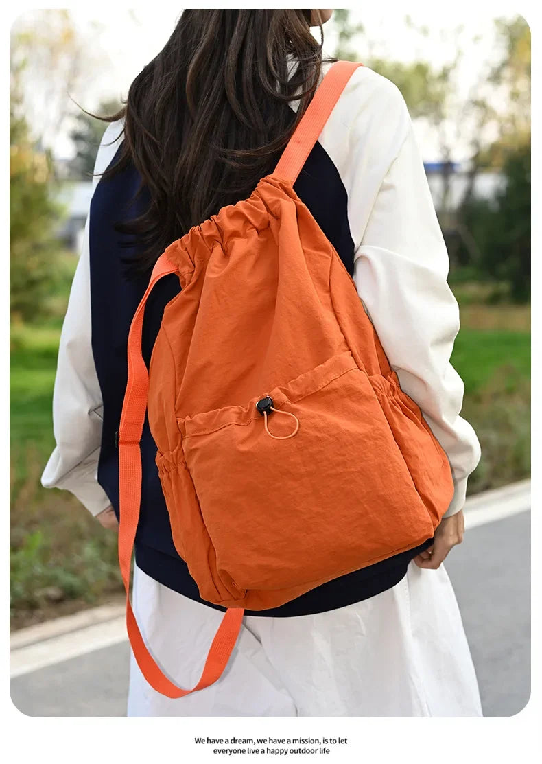 Foldable Lightweight Drawstring Travel Backpack