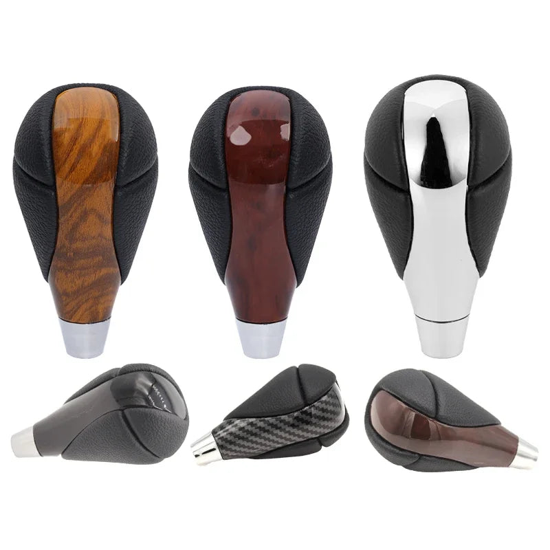 Leather and Wood Grain Gear Shift Knob for Lexus and Toyota