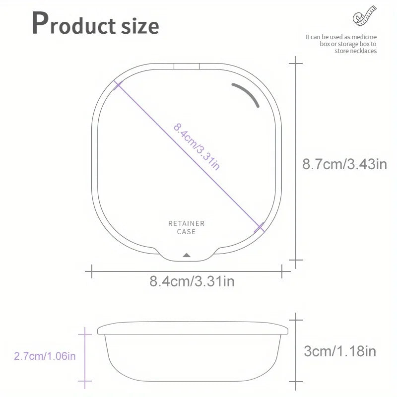 Portable Retainer Case with Mirror and Drain Basket - 6