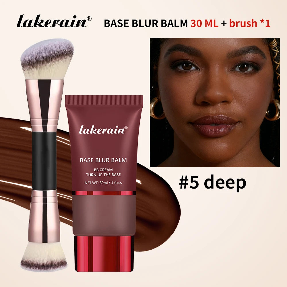 Matte Foundation Balm and Dual-Ended Makeup Brush Set