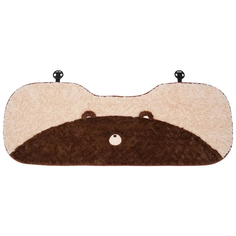 Cute Cartoon Animal Plush Car Seat Cushion and Pillow Set