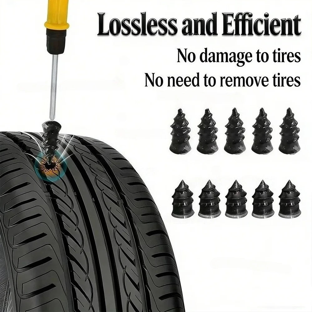 Emergency Tire Puncture Repair Kit for Cars and Motorcycles