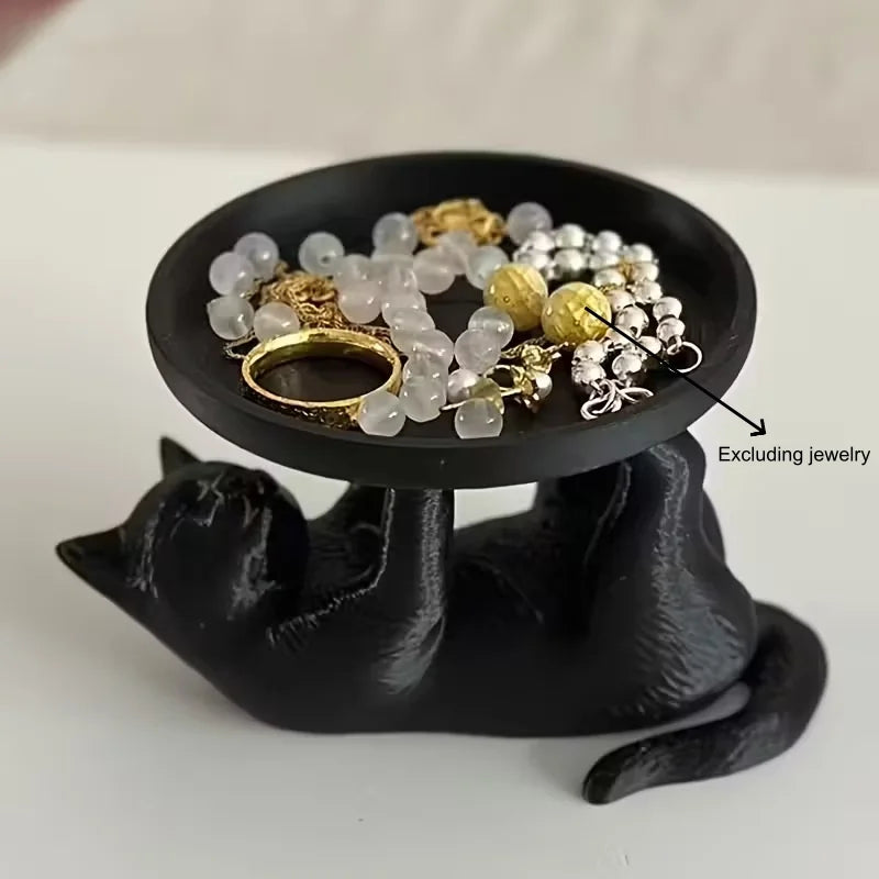 Decorative Cat Jewelry and Trinket Storage Tray - 8