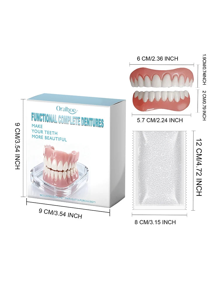 Instant Smile Temporary Dentures for Natural Teeth Alignment