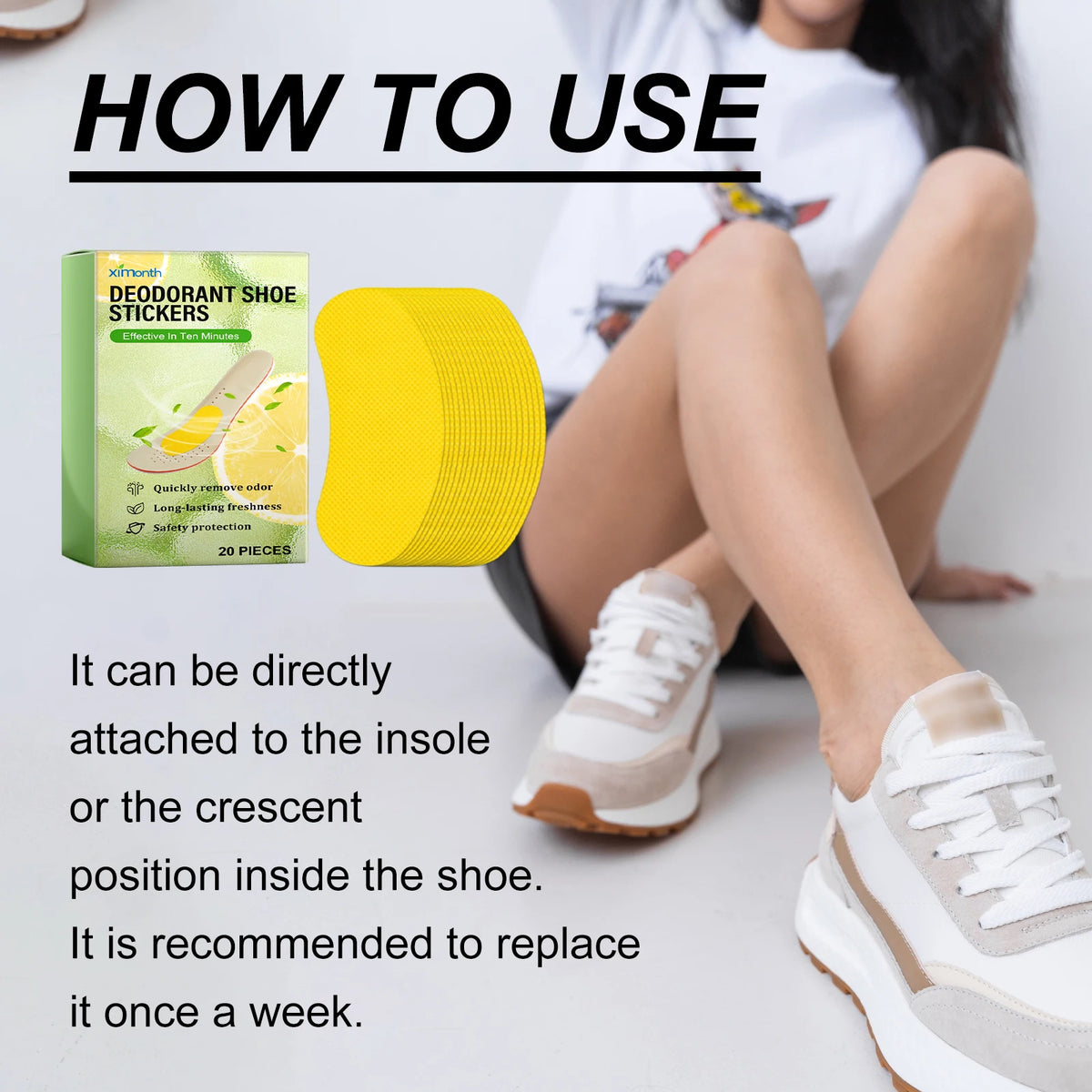 Refreshing Shoe Deodorizer Patches for Odor and Moisture Control