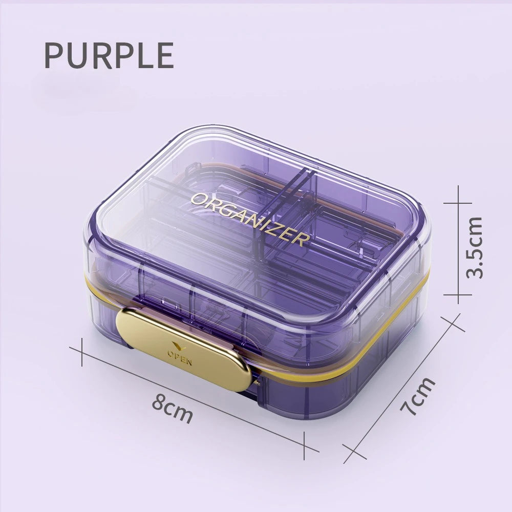 Moisture-Proof 7-Day Portable Travel Pill Organizer
