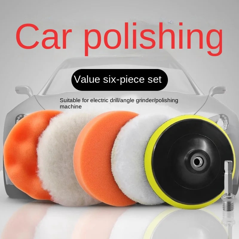 Car Polishing Sponge and Buffing Pad Drill Attachment Set