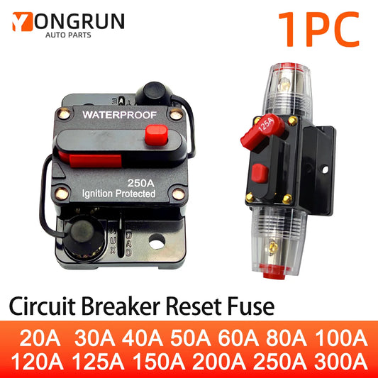 Manual Reset Circuit Breaker for Automotive and Marine Audio Systems