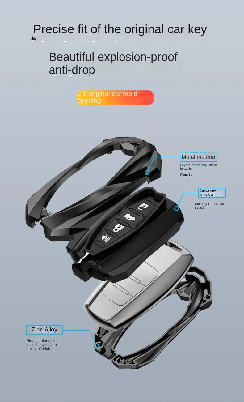 Protective Galvanized Alloy Car Key Case for Great Wall Models