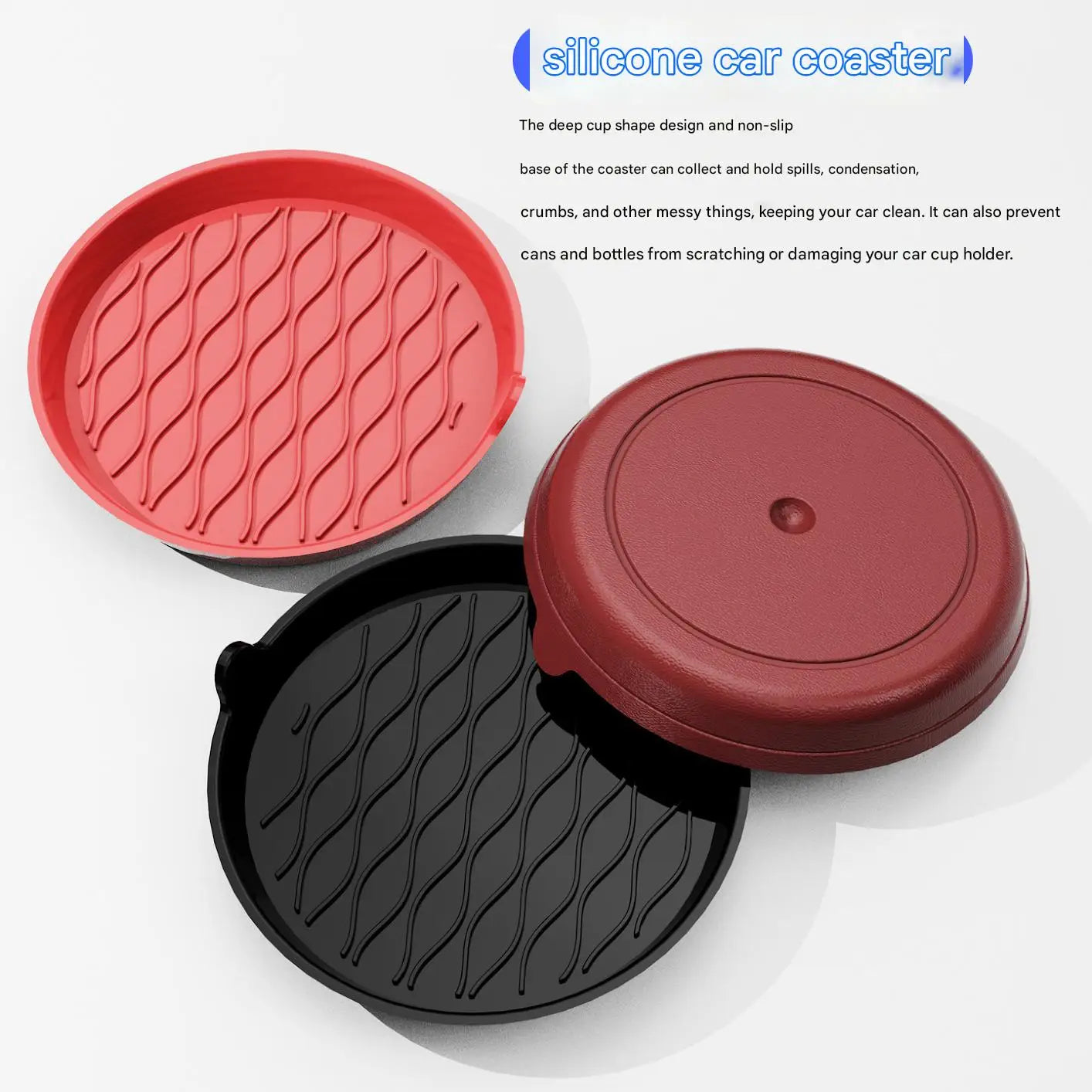 Universal Anti-Slip Car Cup Holder Silicone Mat - 9