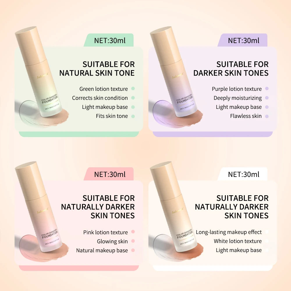 Color-Changing Liquid Foundation for Flawless Radiant Skin - 4