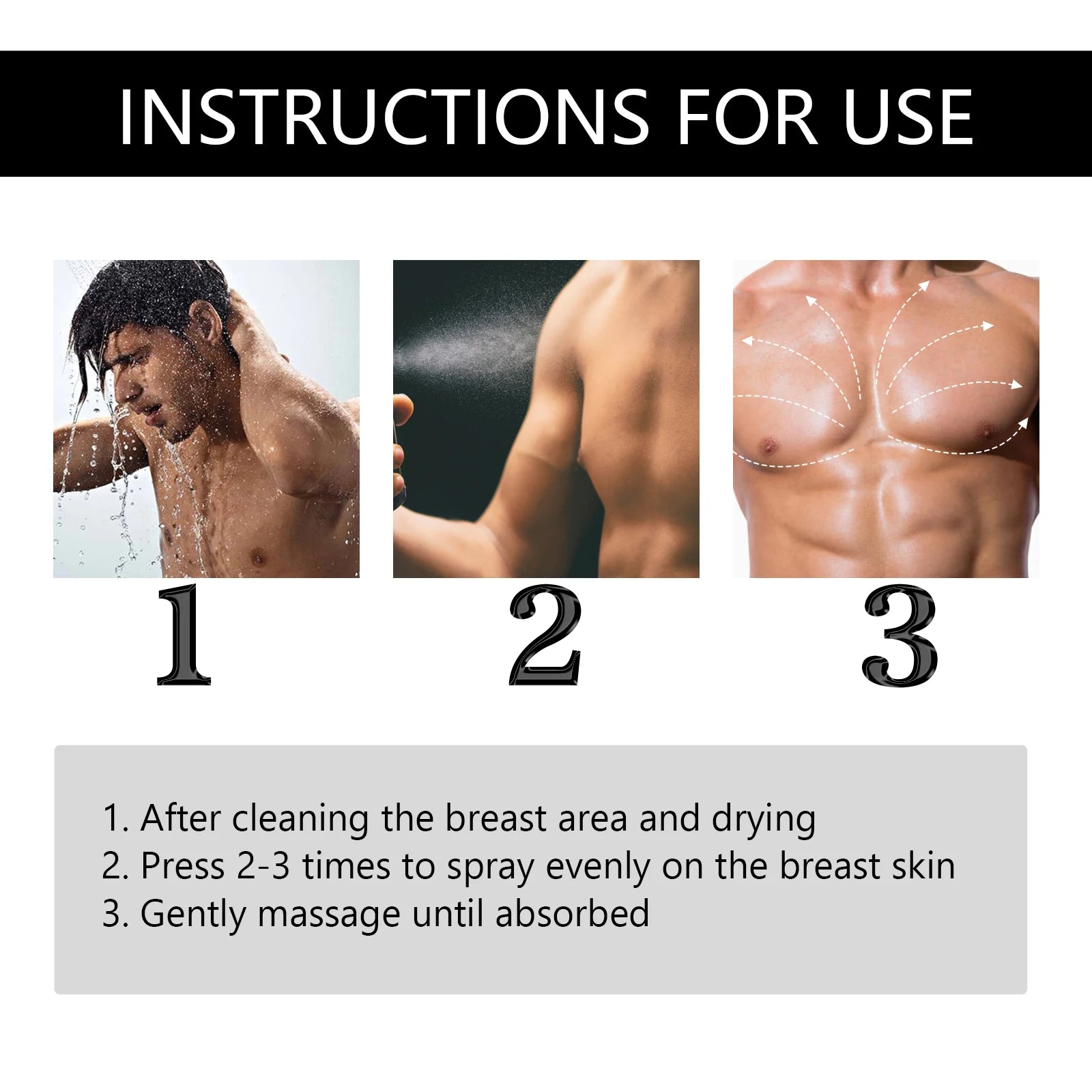 Gynecomastia Chest Tightening and Muscle Sculpting Spray - 10