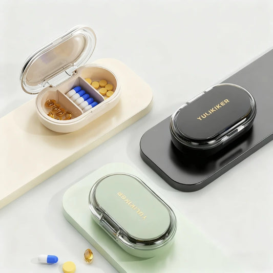 Portable 3-Compartment Moisture-Proof Travel Pill Organizer
