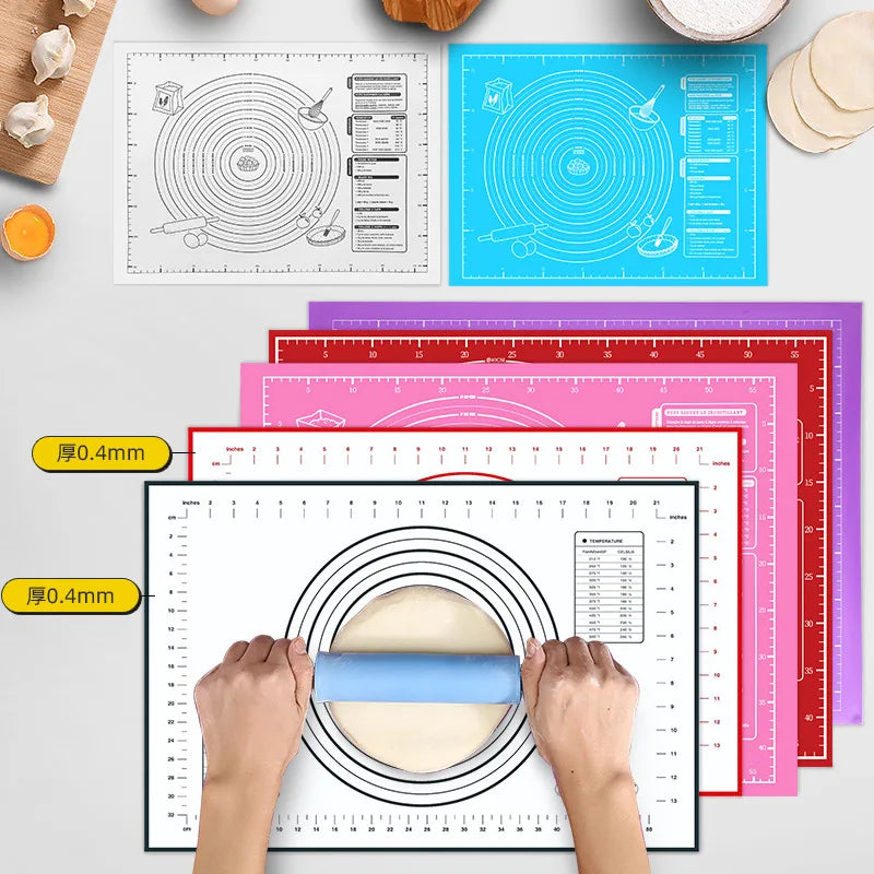 Non-Slip Silicone Pastry Baking Mat with Measurement Scale - 1
