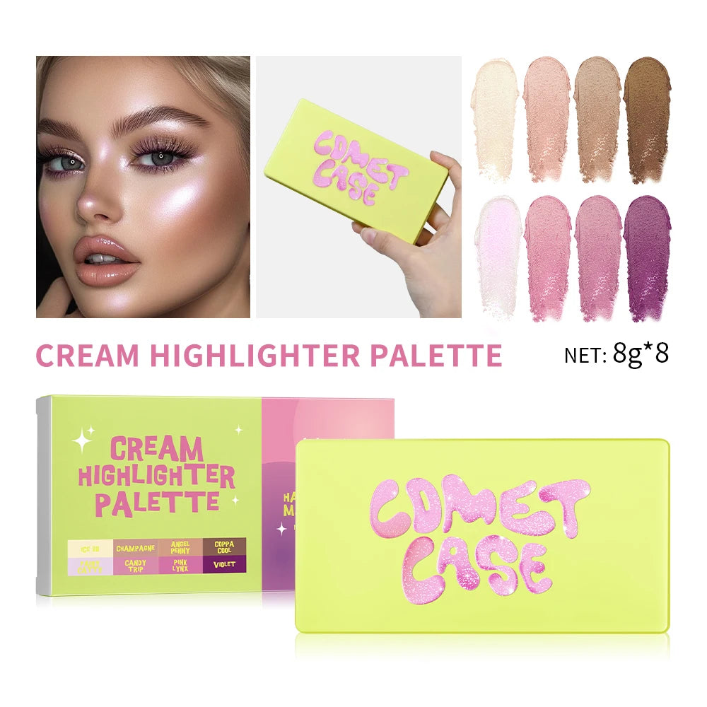 8-Color Cream Blush and Contouring Palette