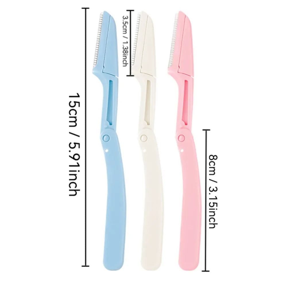 Folding Eyebrow Razor Set Facial Hair Remover Trimmer for Women