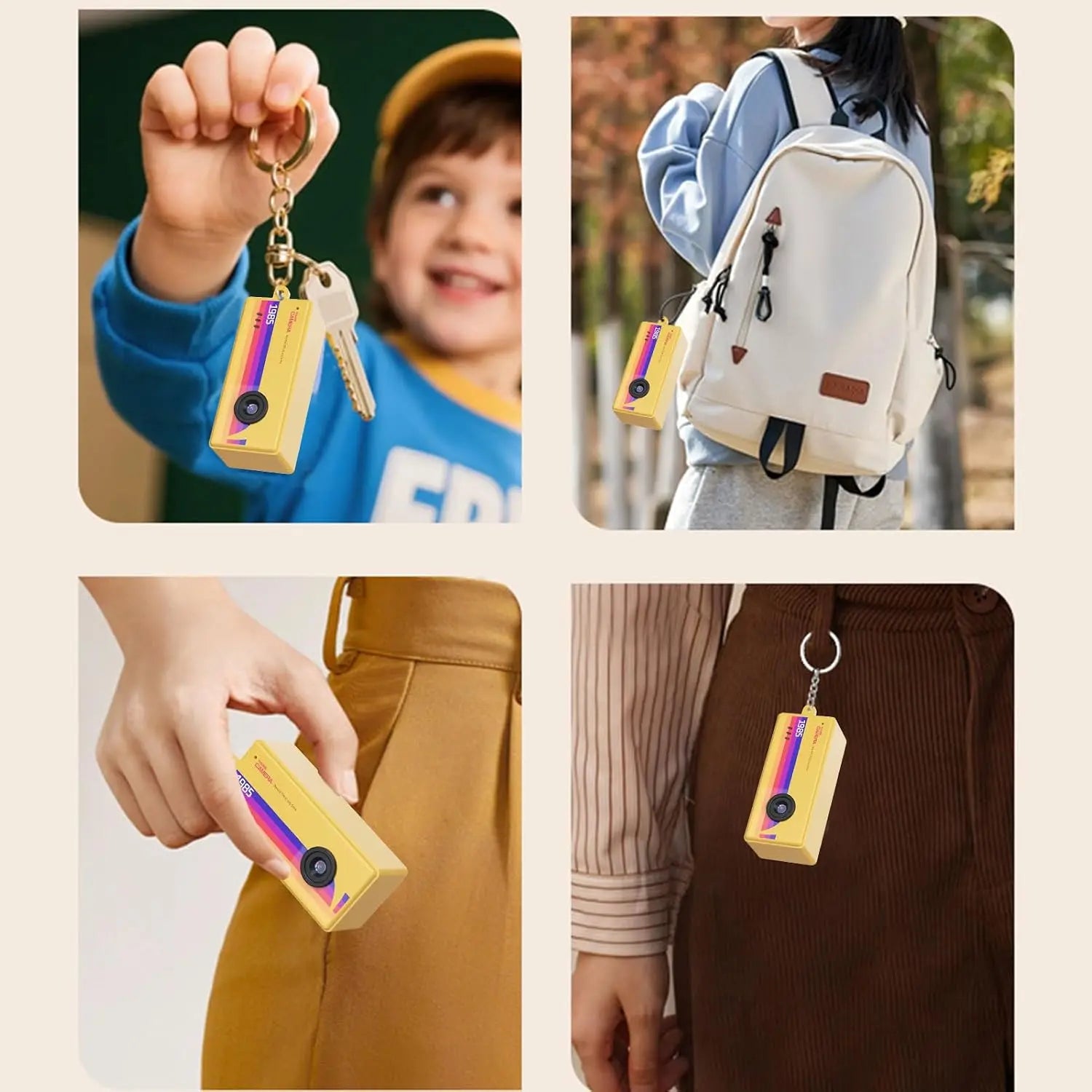 Portable Mini Retro Digital Keychain Camera with LCD Screen - 5