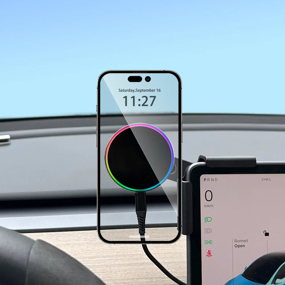 Magnetic Wireless Car Charger Mount for Tesla Screen