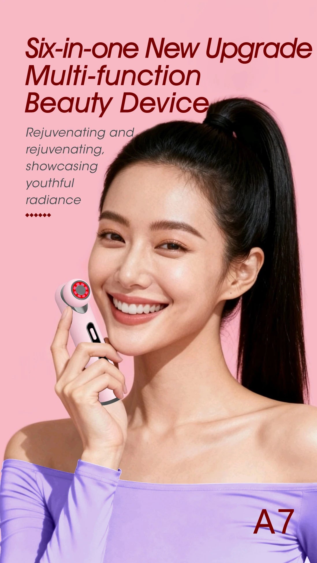 3-in-1 LED Photon Eye Facial Massager for Puffiness and Fine Lines