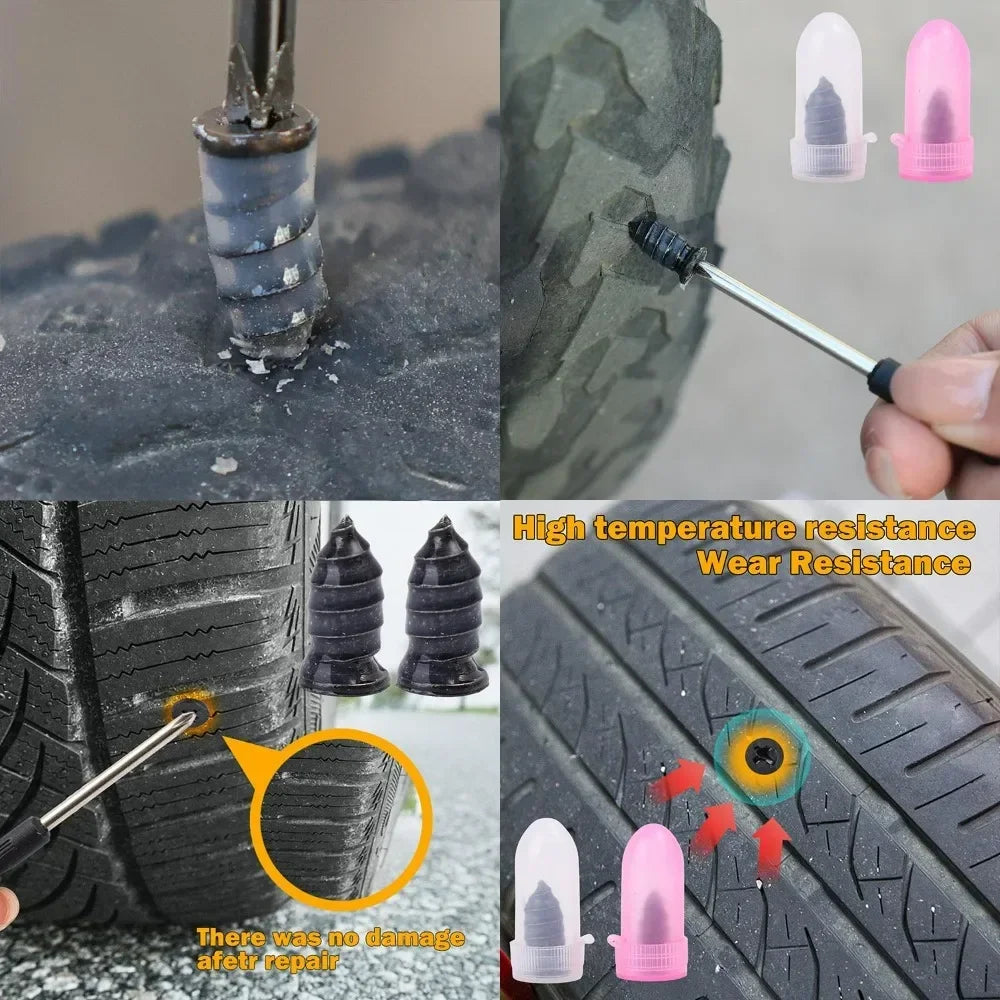 Self-Tapping Tire Puncture Repair Nail Kit - 9