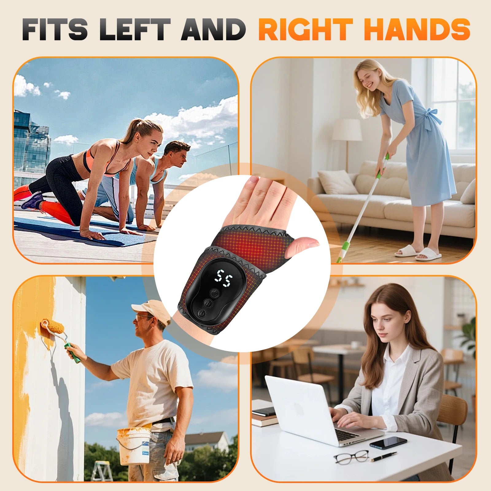 Cordless Vibration Ankle and Wrist Massage Wrap - 6