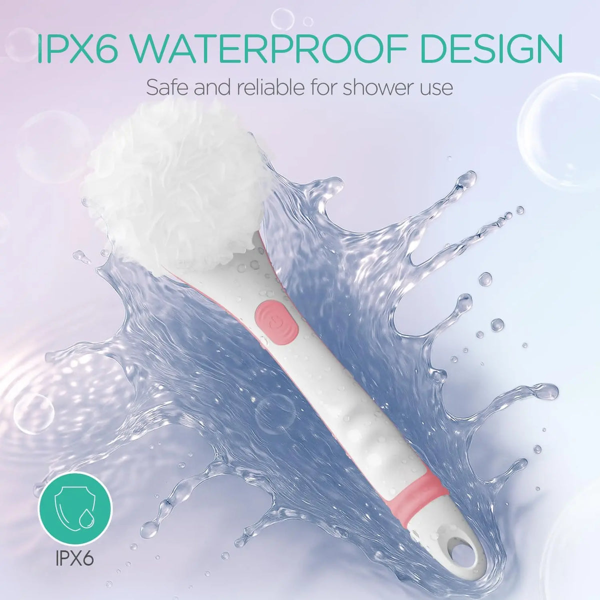Electric Long Handle Body Scrubbing Brush for Deep Exfoliation