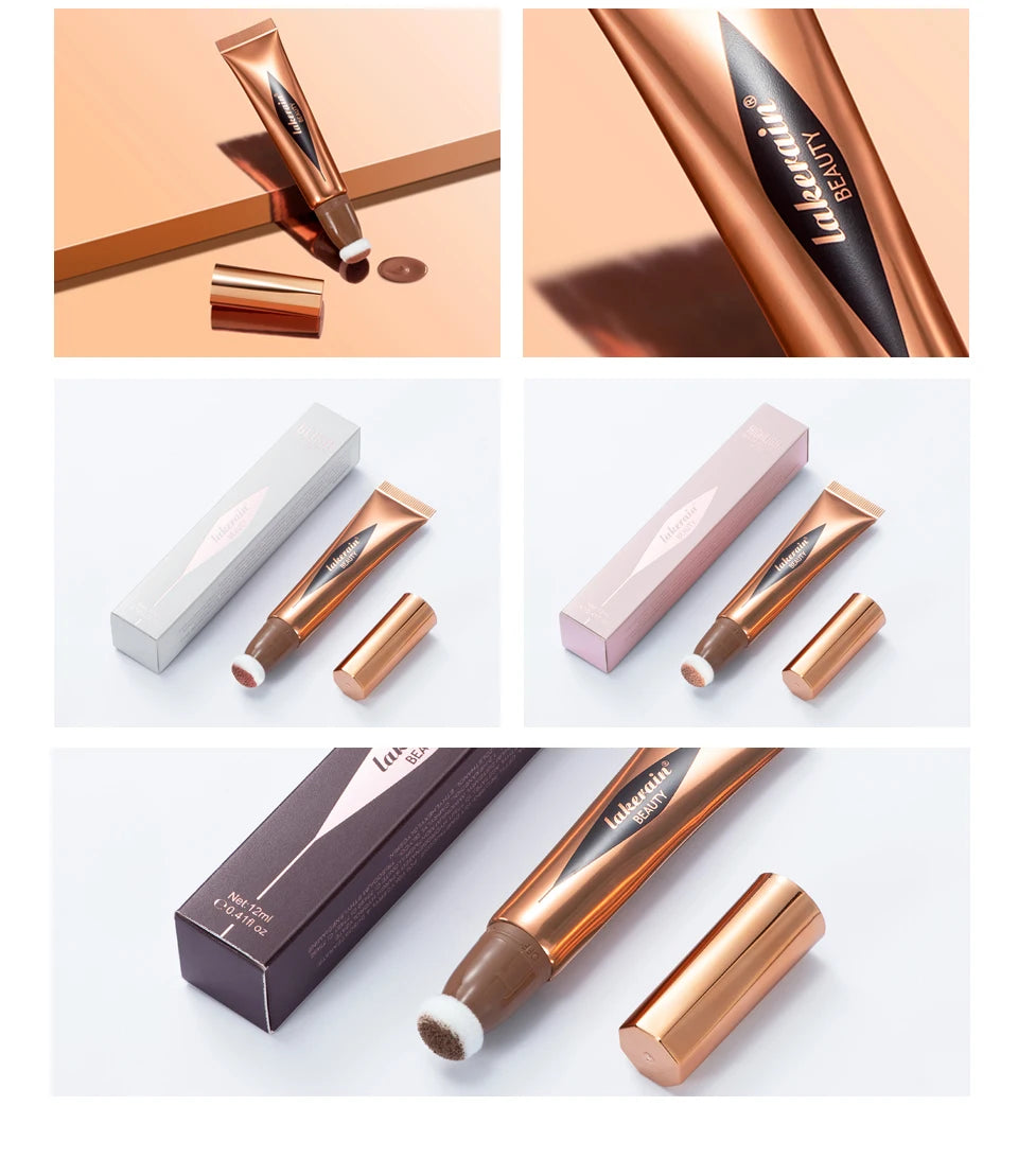 Liquid Face Contouring, Blush, and Highlighter Wand with Cushion Tip