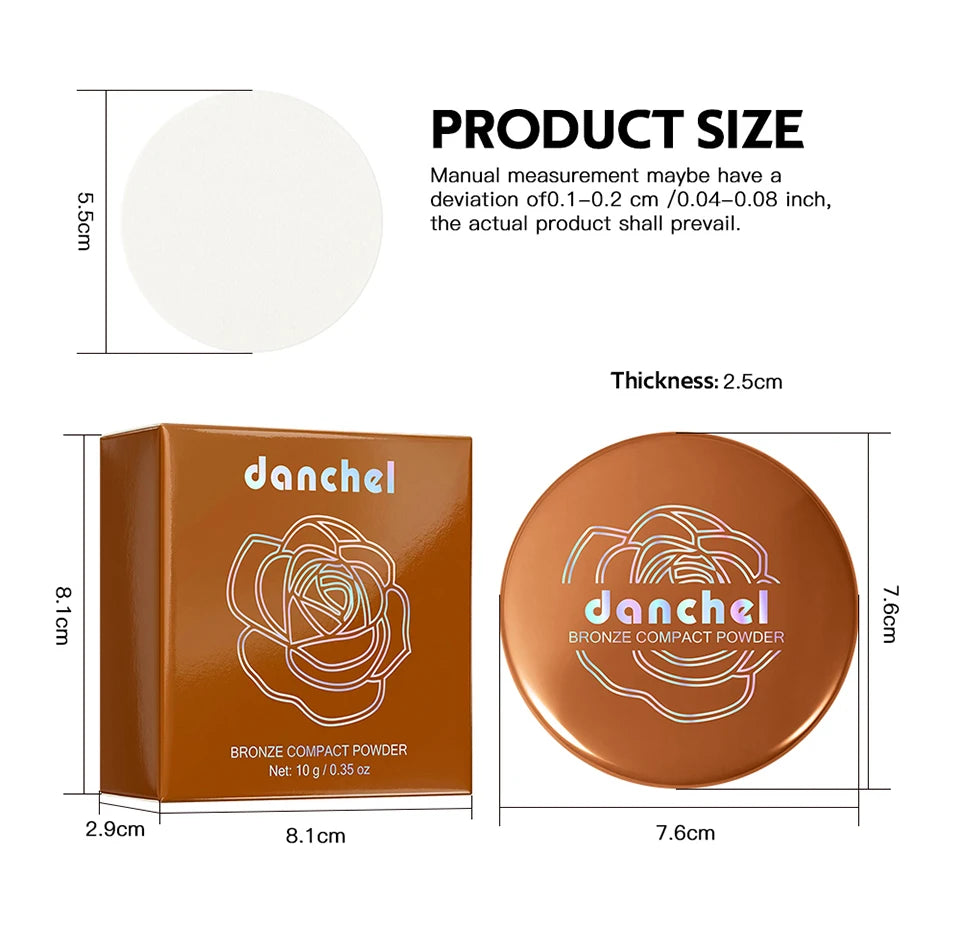 Matte Bronze Pressed Setting Powder for Facial Contouring - 15