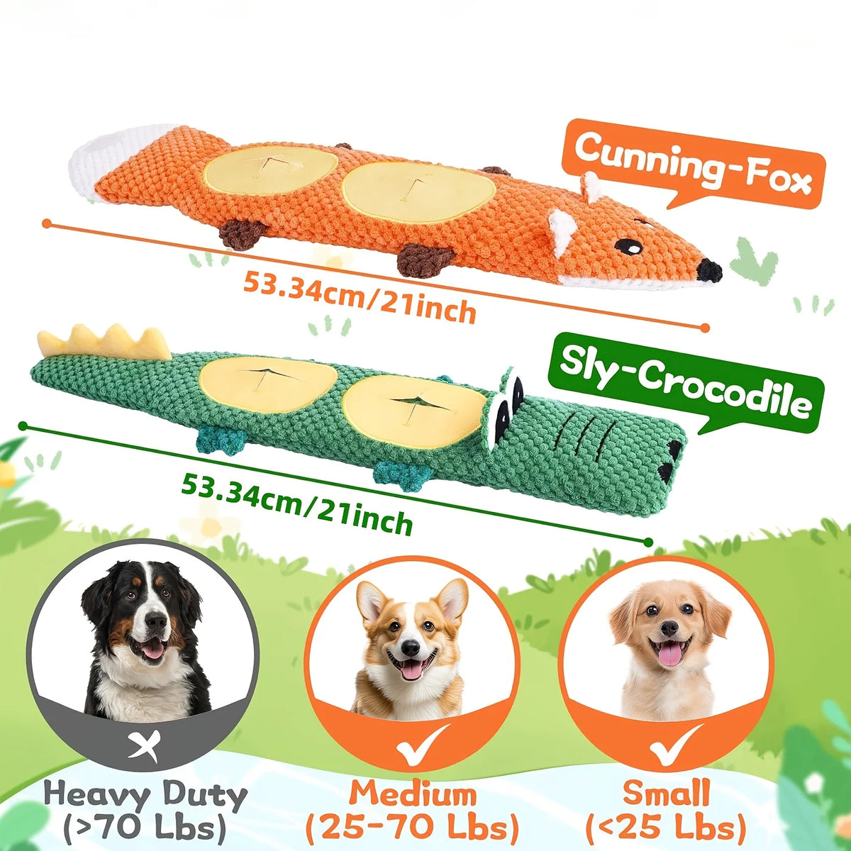 Interactive Squeaky Plush Dog Toy for Treat Hiding