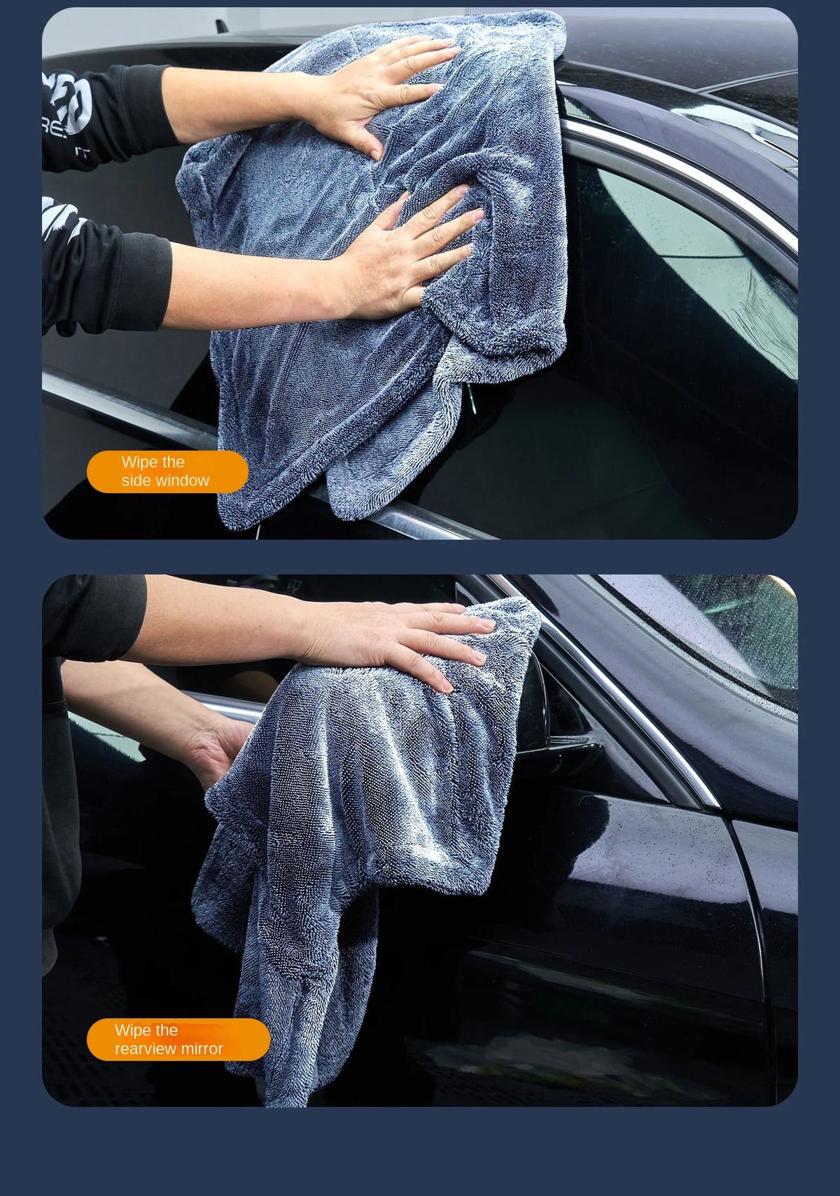 Extra Large Microfiber Car Drying Towel 160x60cm Absorbent Wash Cloth