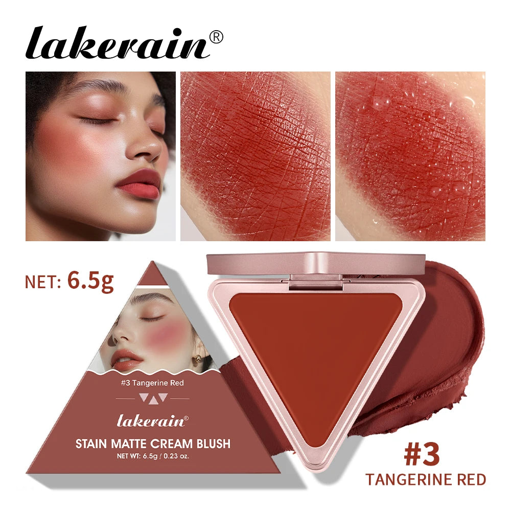 Matte Satin Cream Blush for Long-Lasting Natural Glow - 1