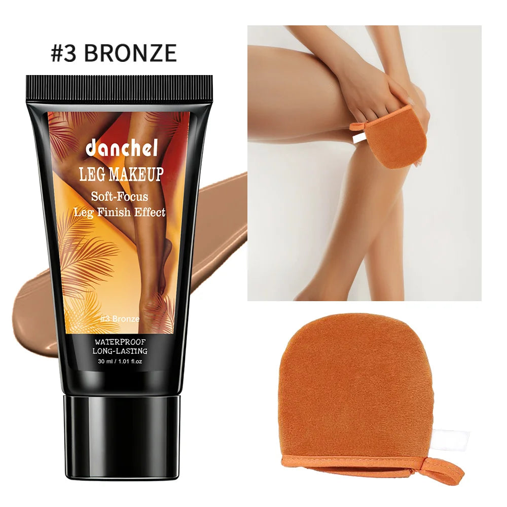 Waterproof Body Foundation and Leg Makeup with Applicator Glove - 22