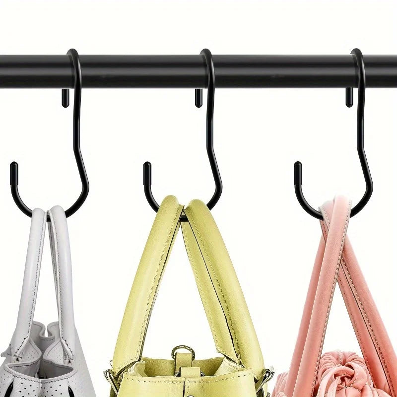 Stainless Steel S-Shaped Storage Hooks for Closet and Kitchen - 13