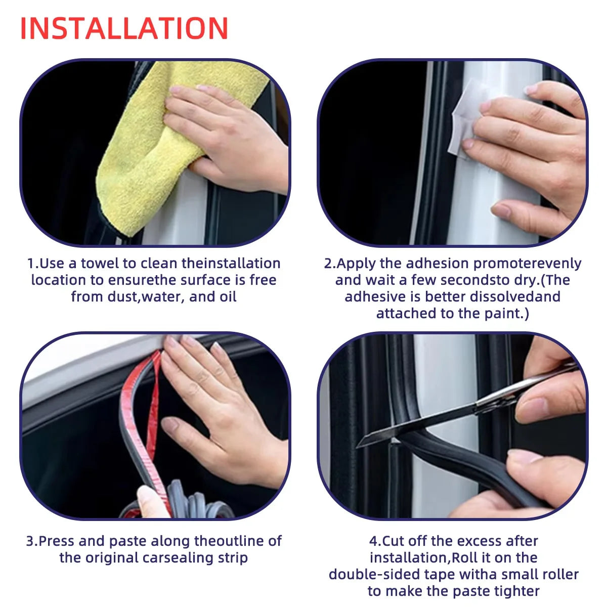 Universal Self-Adhesive Automotive Door Sealing Strip - 5